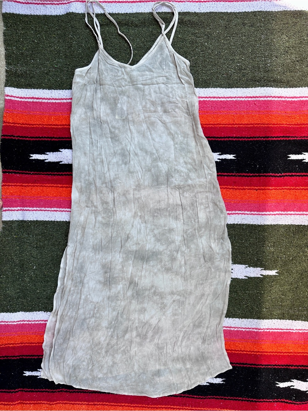 Aerie Light Grey Slip Dress with Spaghetti Straps